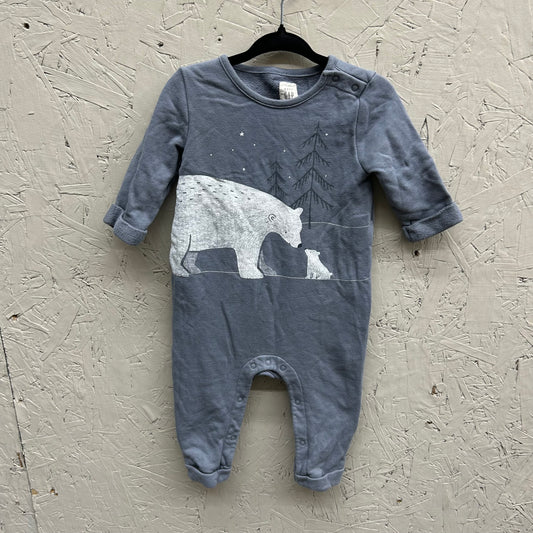 EUC Baby Gap 6-12M Grey with Polar Bear Sleeper