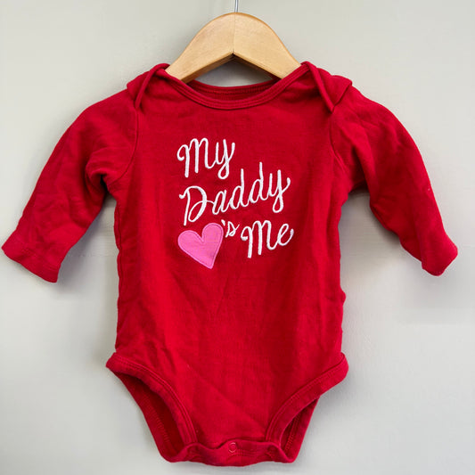 EUC Carters 9M Red LS T-Shirt Onesie