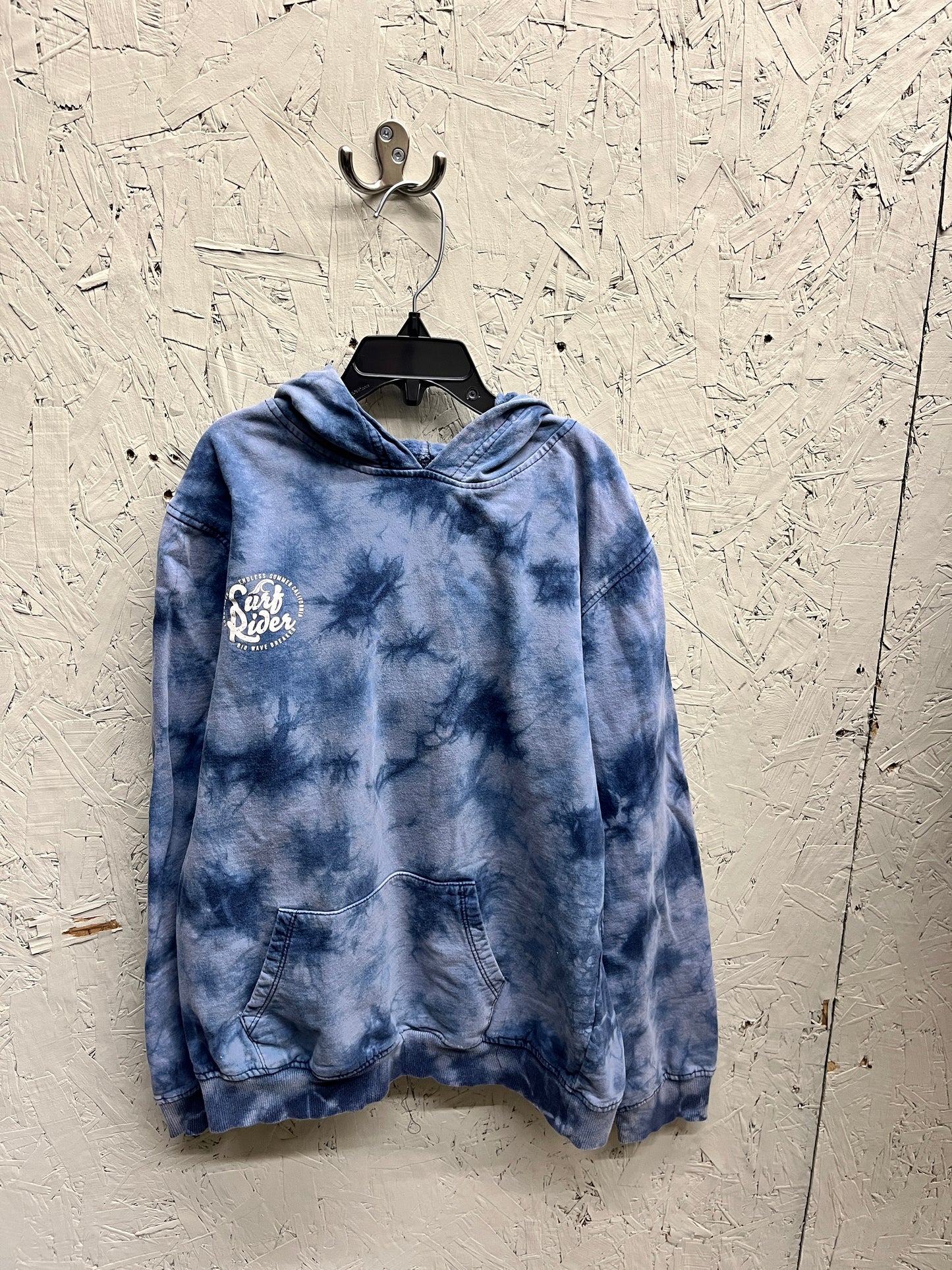 EUC Survival Gear L (10-12Y) Blue Tie Dye Hoodie “Surf Rider”