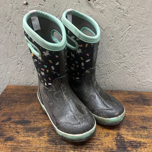 EUC Boggs Sz 2 Black/Teal Winter Boots