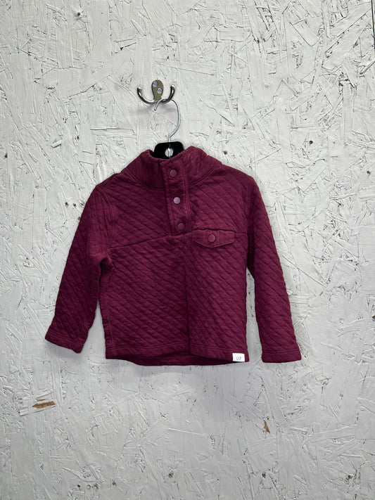 EUC Gap 3yr Burgundy Quilted LS Sweater