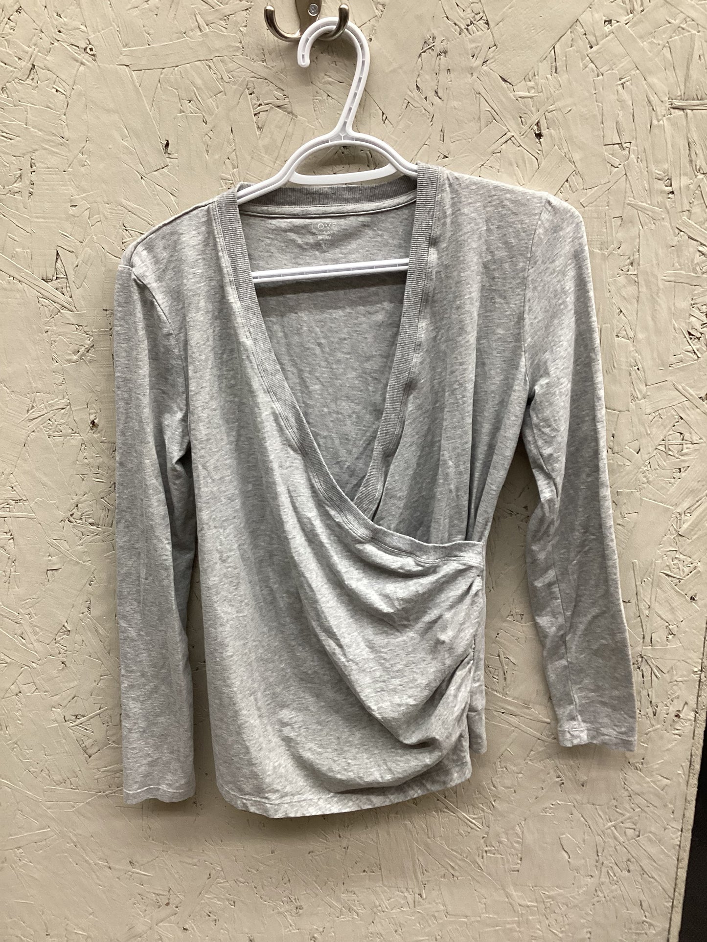 EUC Love S Grey Nursing LS Top