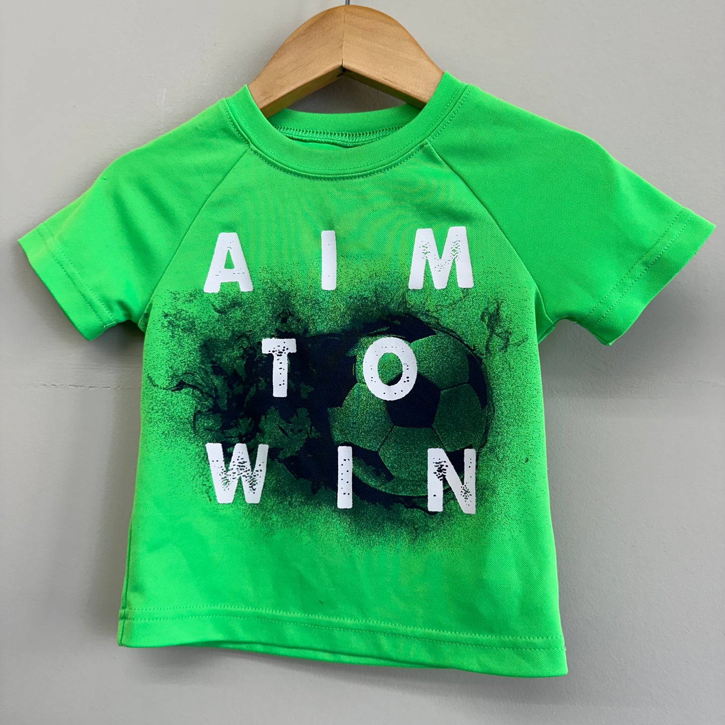 GUC Carters 12M Neon Green “Aim to Win” T-Shirt