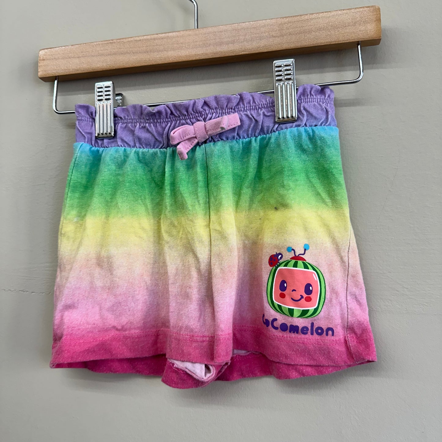 EUC Cocomelon 2T Rainbow Tye-Dye Shorts