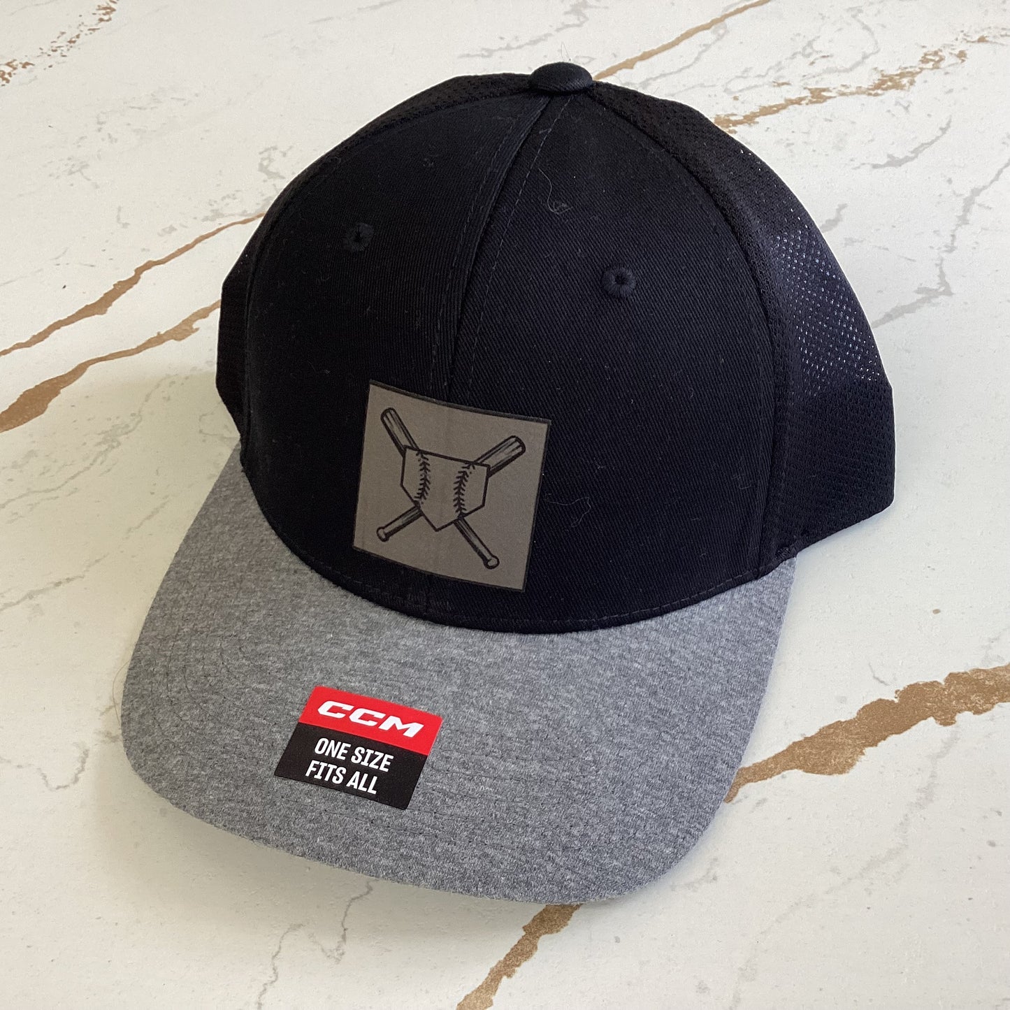 Youth (2-7yrs) Black/Grey Trucker Patch Hats