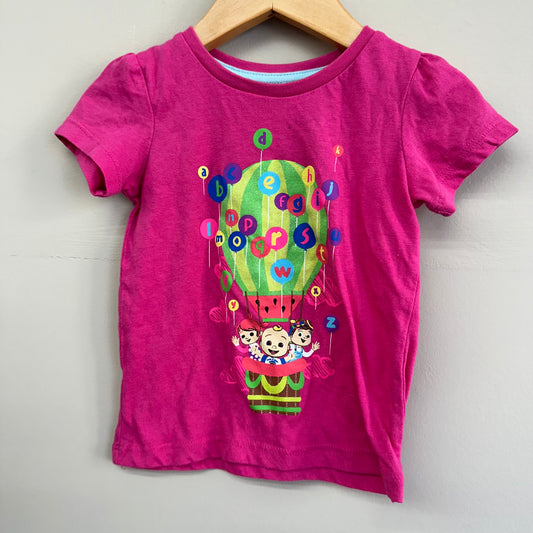 EUC Cocomelon 2T Pink Hot Air Ballon T-Shirt