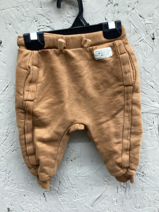 GUC Zara 9-12M Orange/Brown “Dream it! Want it! go for it!” Jogging Style Pants