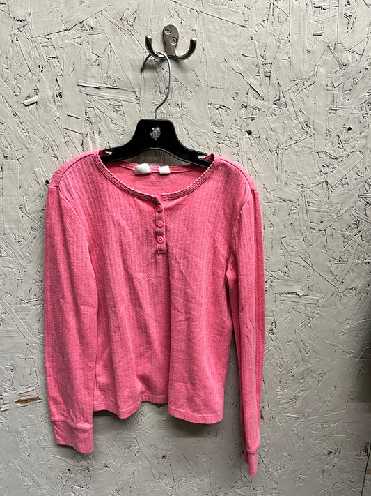 EUC Gap M(8Y) Pink LS Shirt