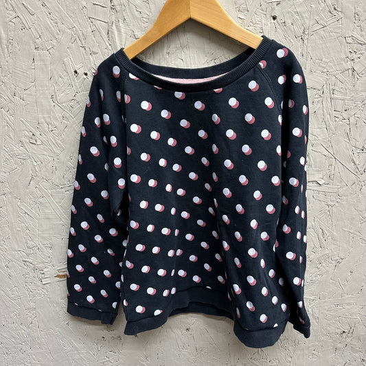 EUC Pincapino 12Y Black Crewneck with Dots