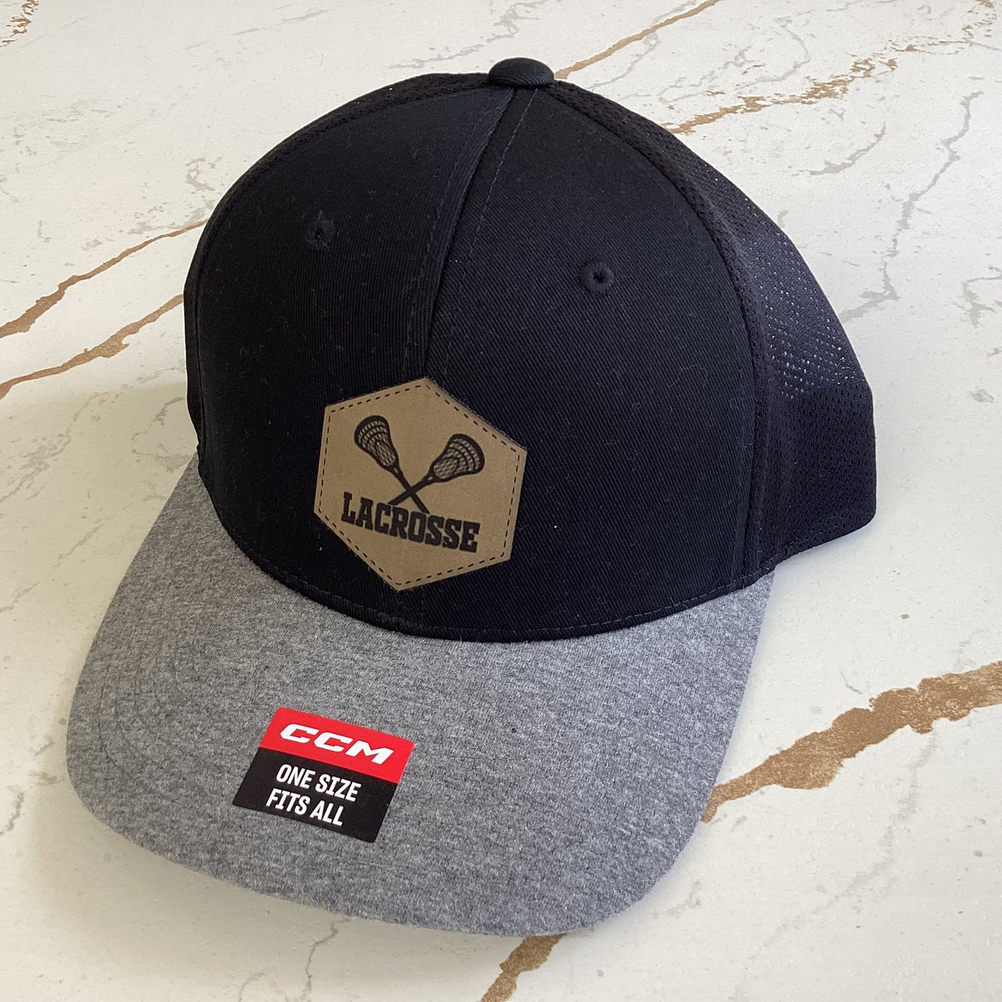 Youth (2-7yrs) Black/Grey Trucker Patch Hats