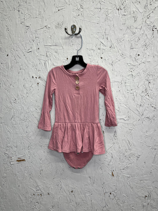 EUC Posh Peanut 12-18m Blush LS Dress