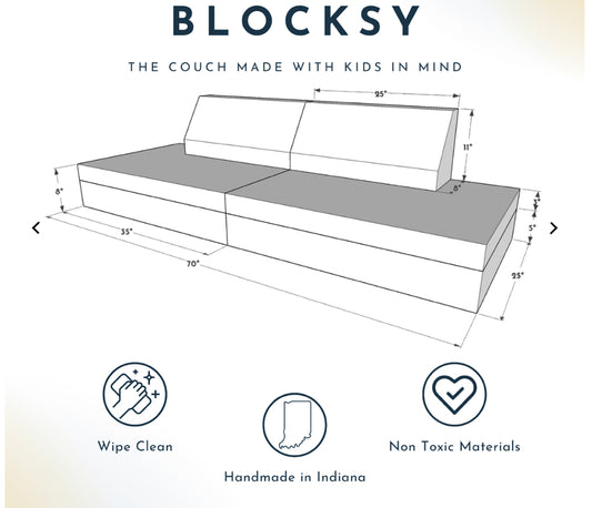 Foamnasium Black Blocksy Play Couch