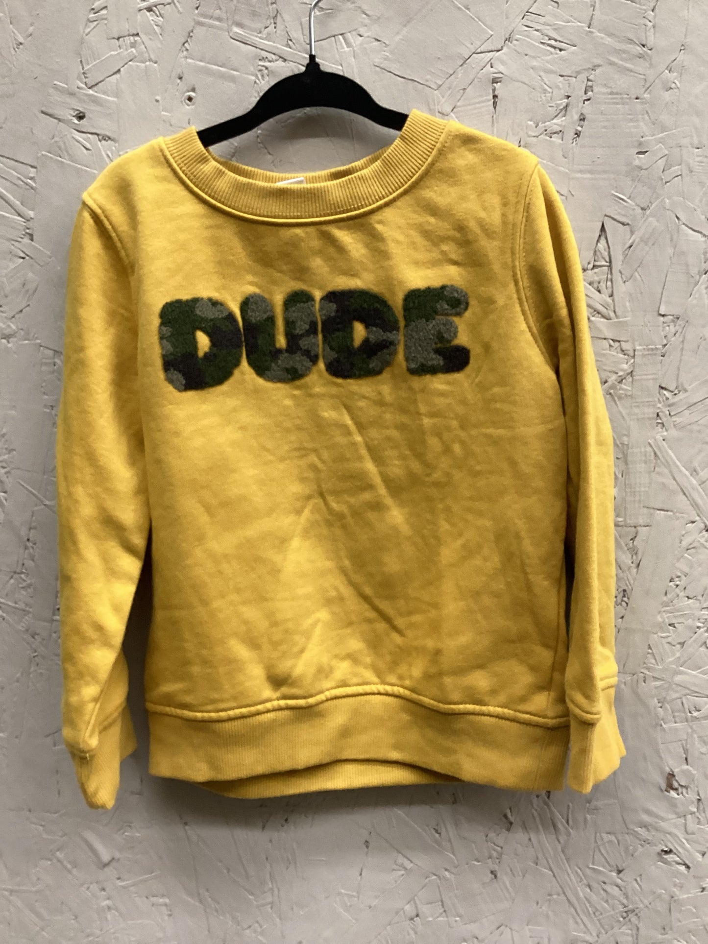 EUC Joe Fresh 4T Yellow “Dude” Sweatshirt