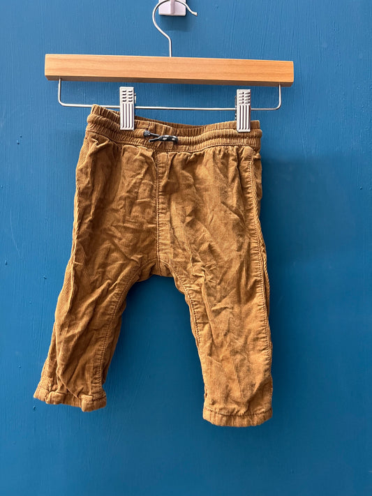 EUC H&M 4-6M Brown Cord Lined Pants