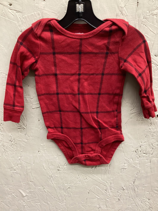 EUC Carters 6M Red LS Onesie