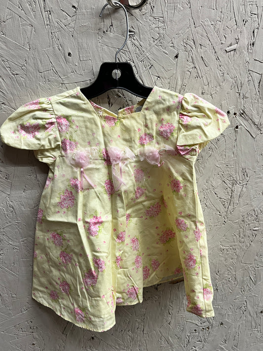 EUC Jo-Joes 18M Yellow Dress with Pink Floral