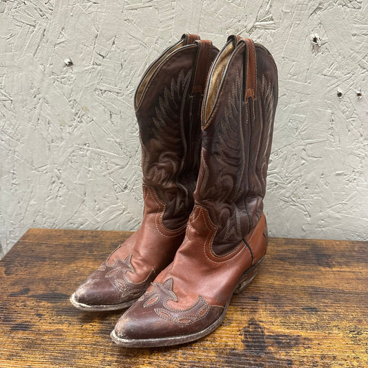 EUC Boulet Sz 3 Brown Cowboy Boots