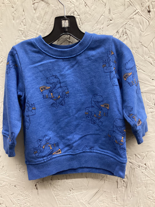 EUC Carters 12M Blue Dinosaur LS Sweatshirt