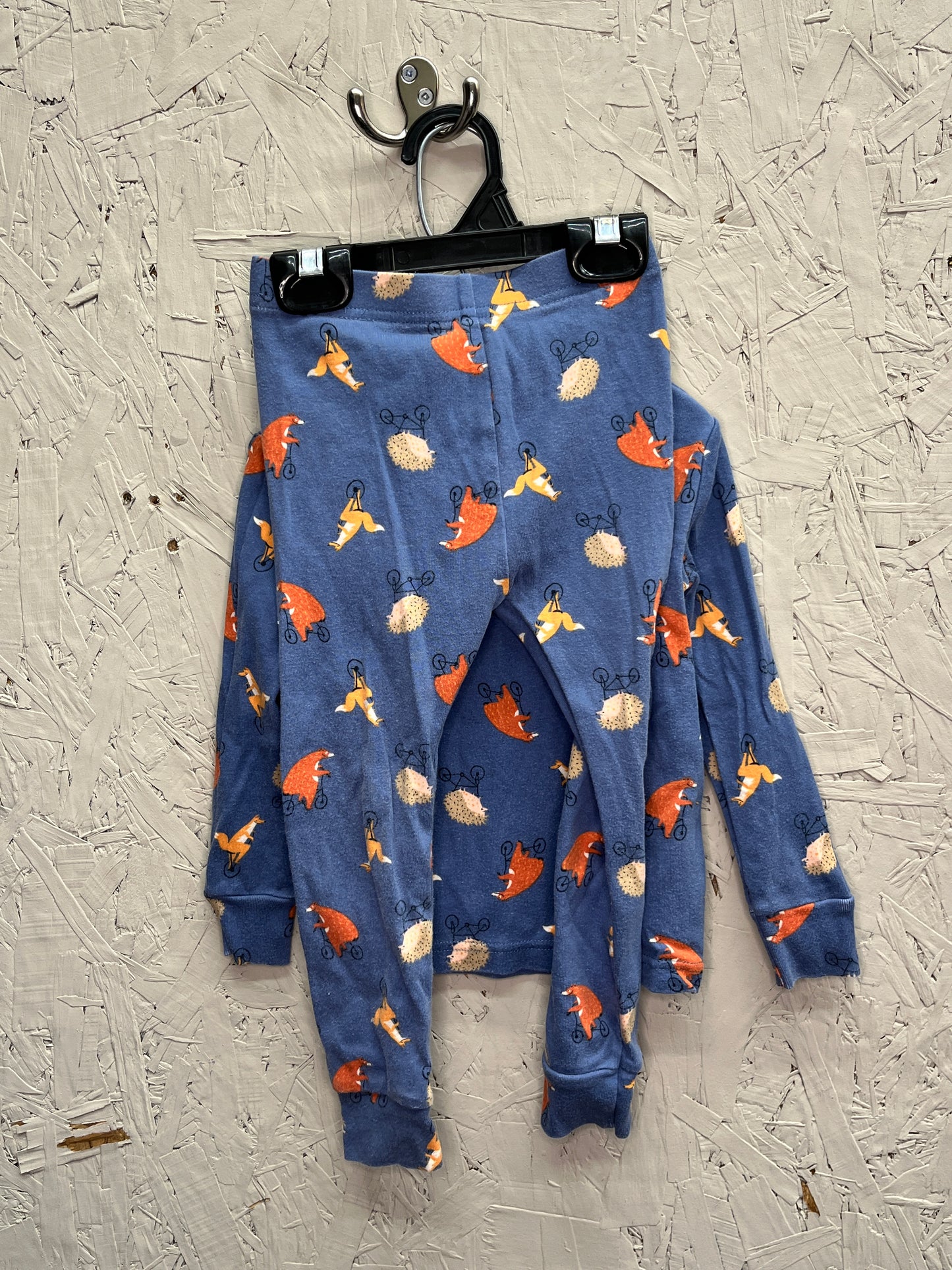 EUC Old Navy 3T Blue Forest Animals 2Pc PJ Set