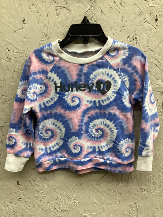 EUC Hurley 2T Tie Dye Blue/Pink LS Top