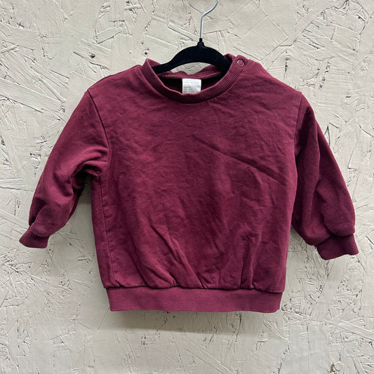 EUC H&M 9-12M Burgundy Crewneck