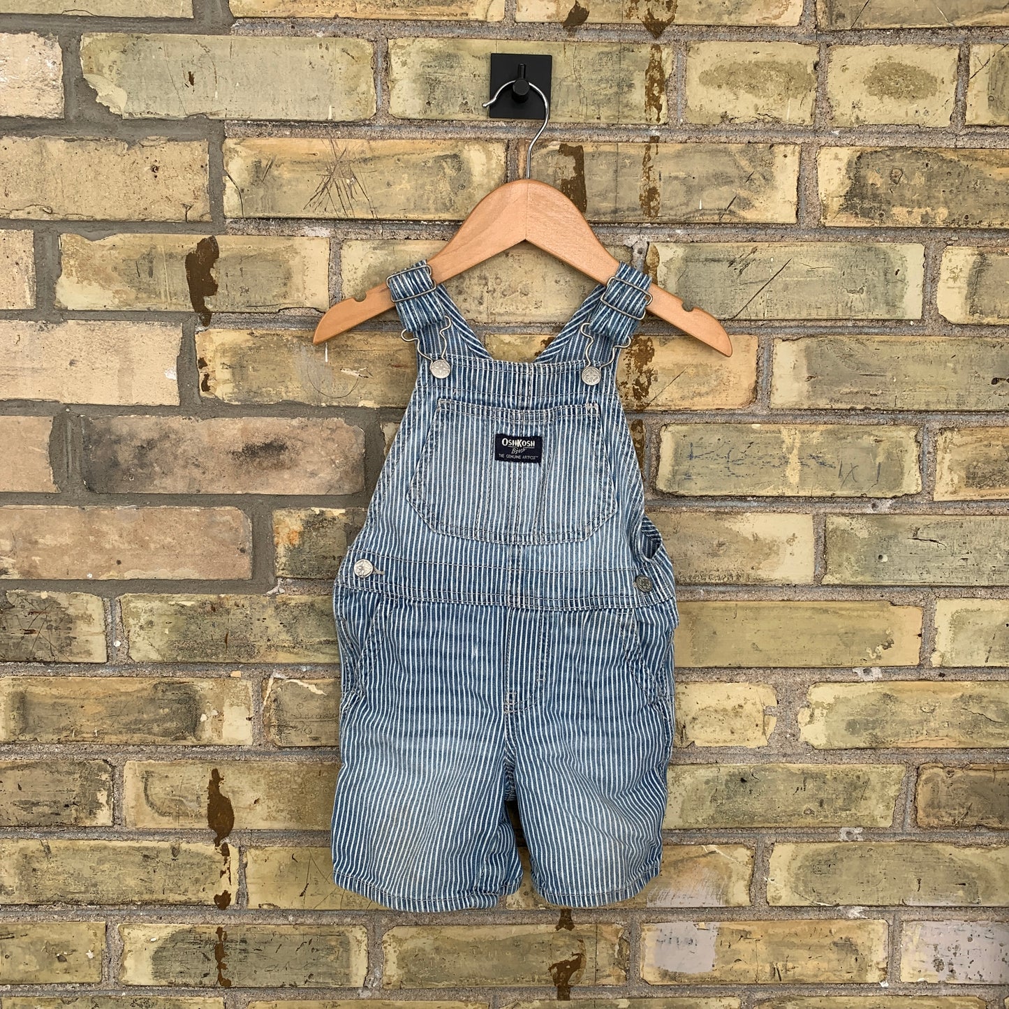 GUC OshKosh 24M Pinstripe Denim Shortalls