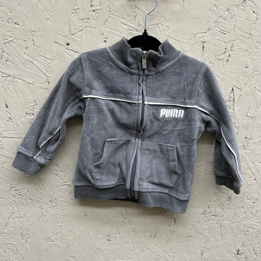 EUC Puma 12M Grey Velour Zip Jacket