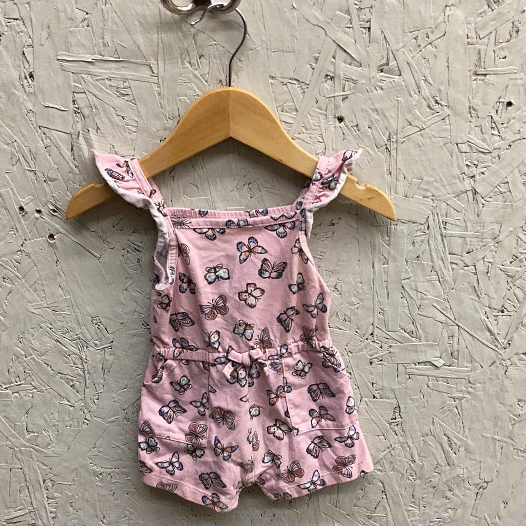 EUC 6-12m Joe Fresh sleeveless butterfly short romper