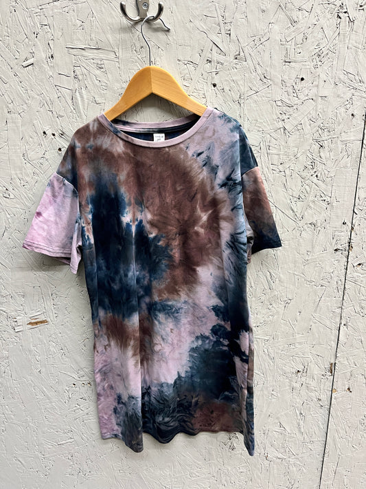 EUC Shein 10Y Navy/Purple Tie Dye SS T-shirt