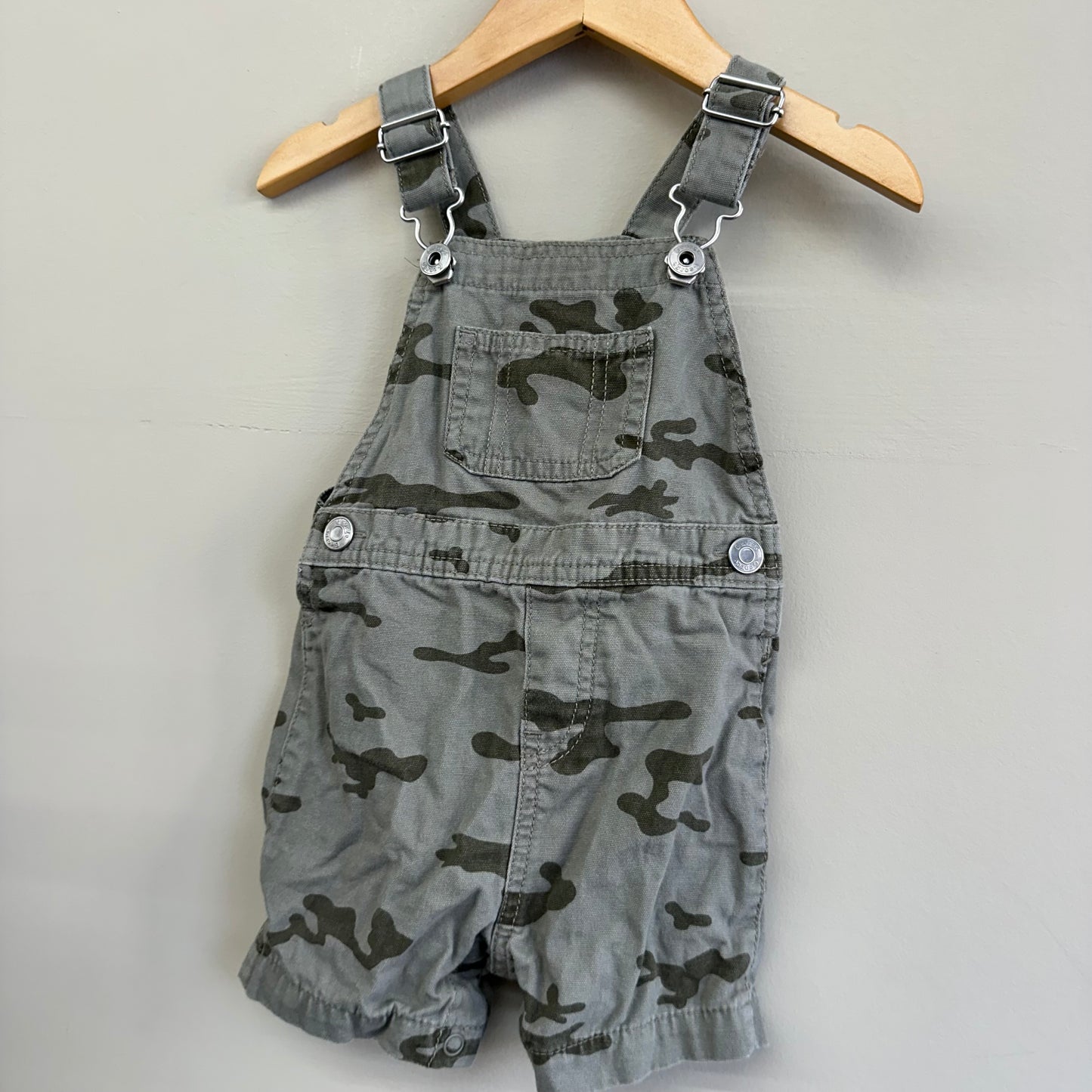 EUC George 12-18M Green Camo Shortalls