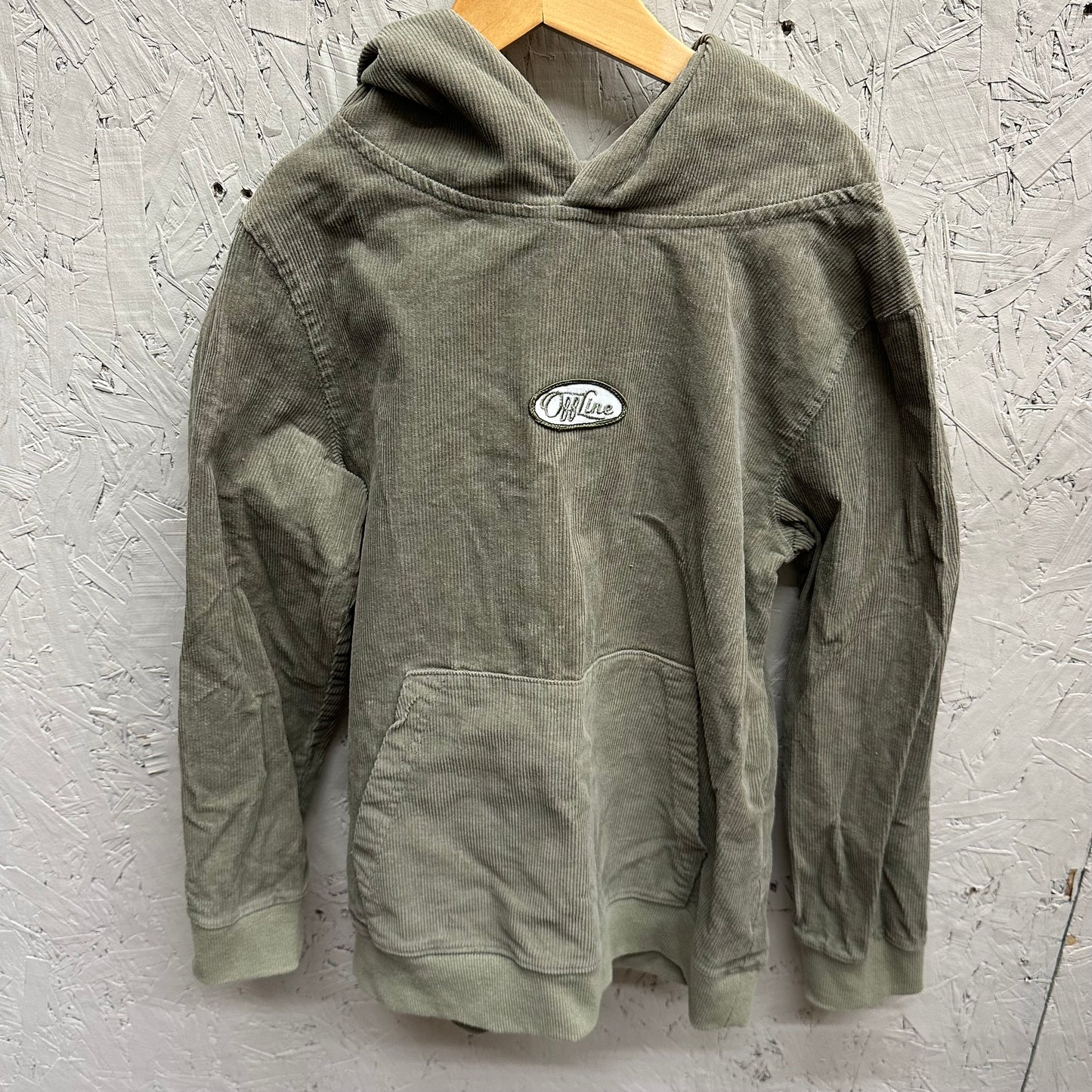 GUC Amnesia Offline M(10/12Y) Army Green Corduroy Hoodie