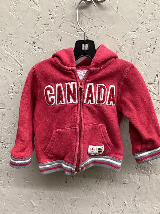 EUC Hudson’s Bay 6-12M Red Zip Up Hoodie