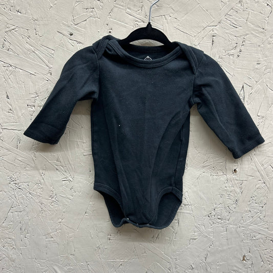 EUC 6-9M Black LS Onesie