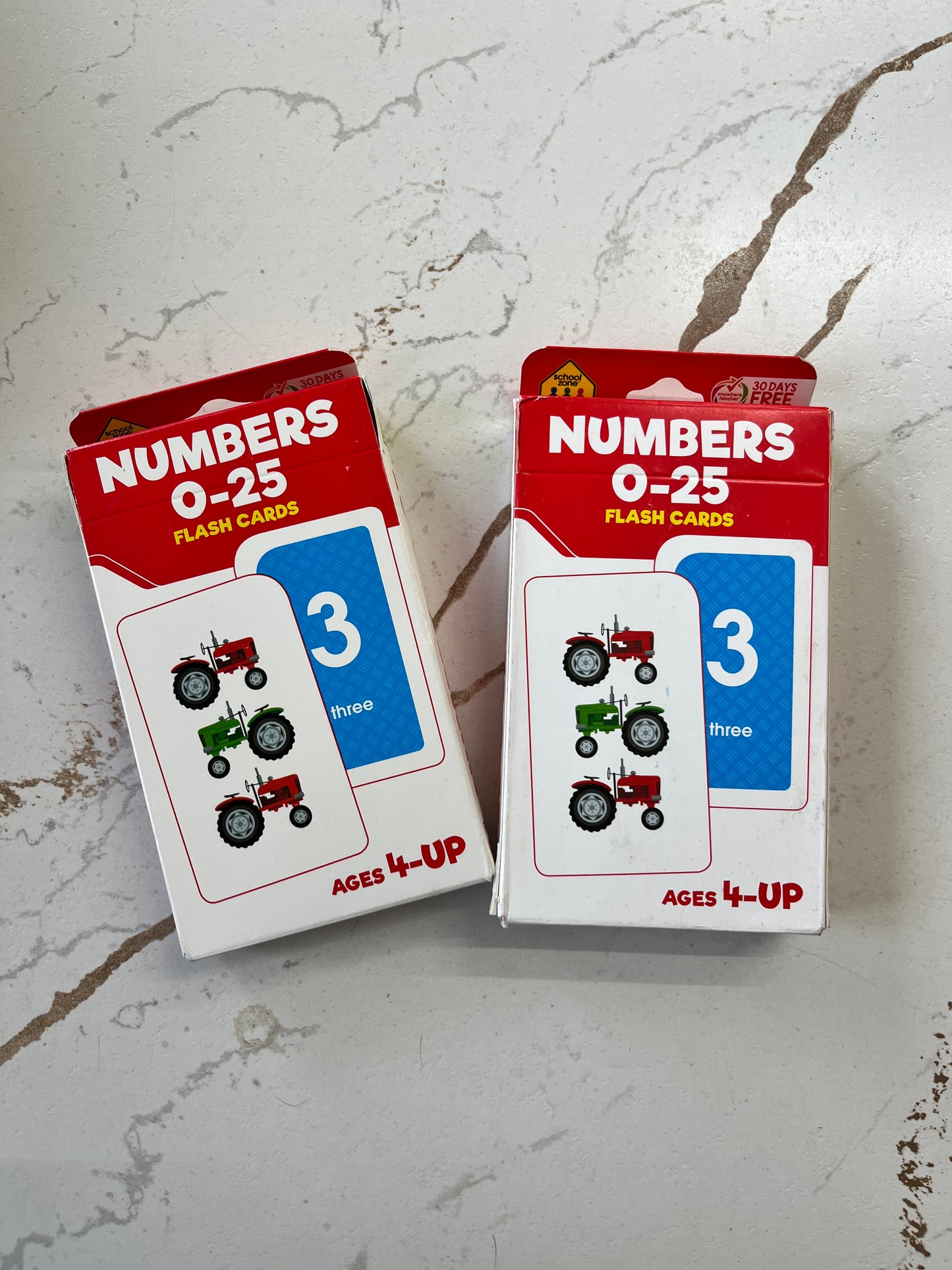 Numbers 0-25 Flash Cards