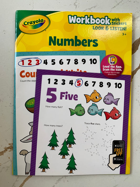 Crayola Numbers Workbook with Stickers