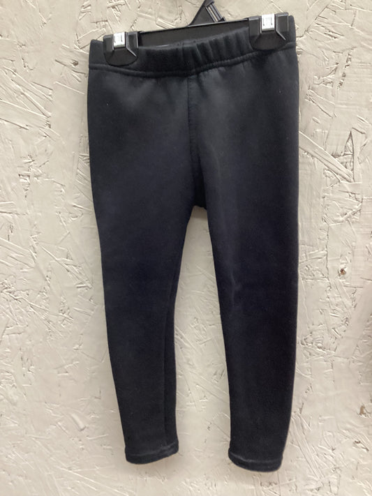 EUC Monkey Bars 2-3T Black Fleece Lined Leggings