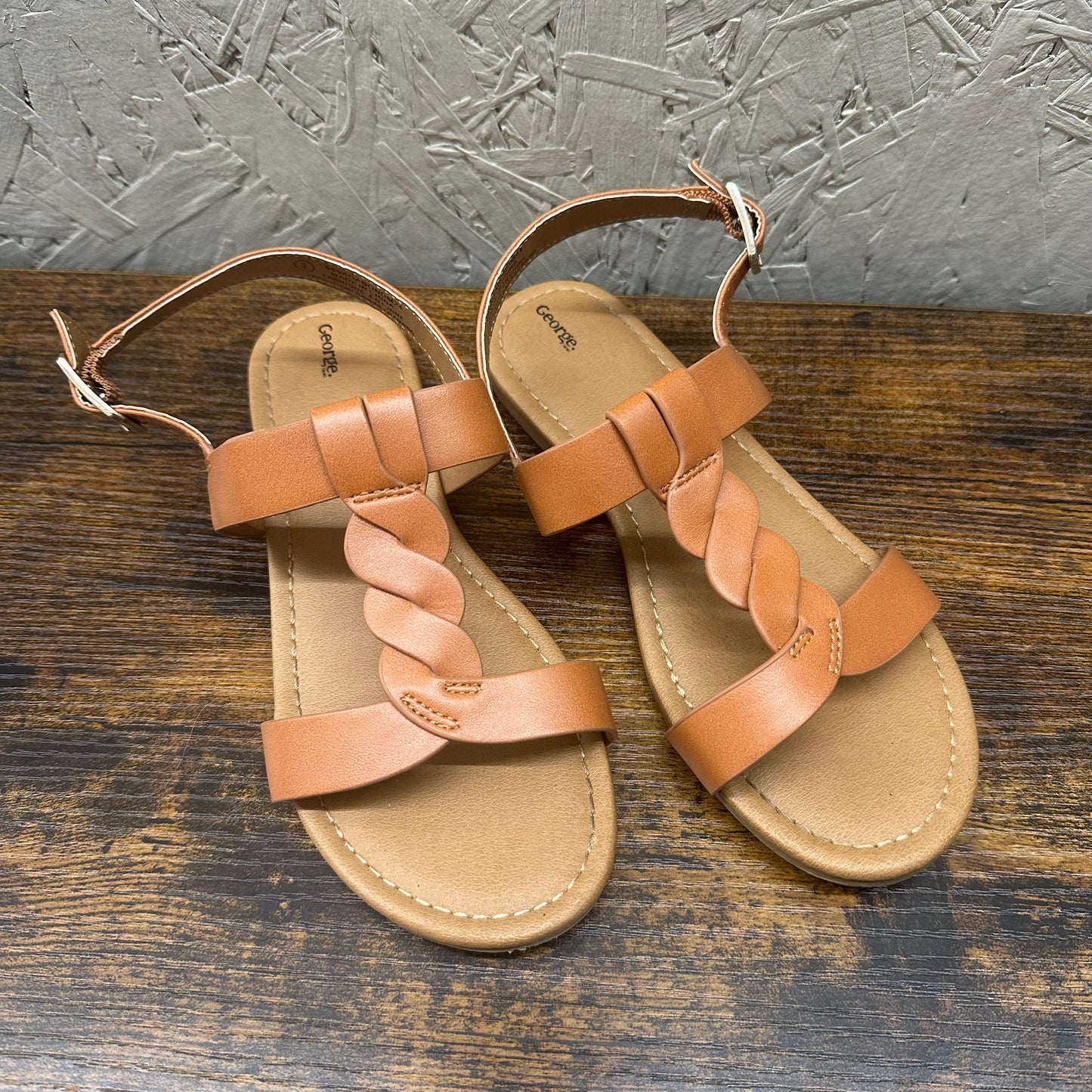 EUC George Sz 2 Cognac Strappy Sandals