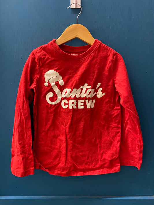 EUC Carters 6T Red “Santa Crew” LS Shirt