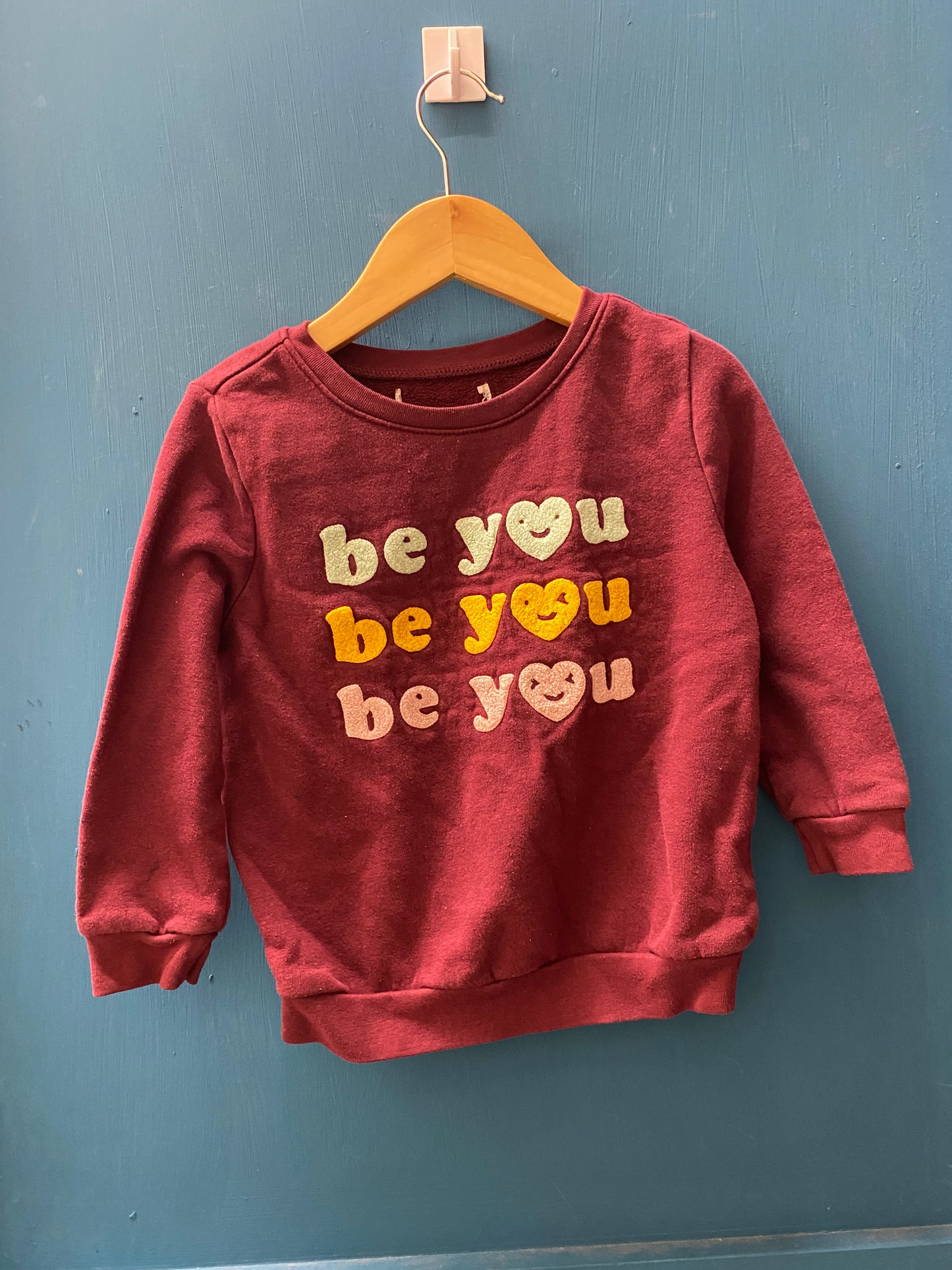 EUC NB 4T Burgundy “Be You” Sweatshirt