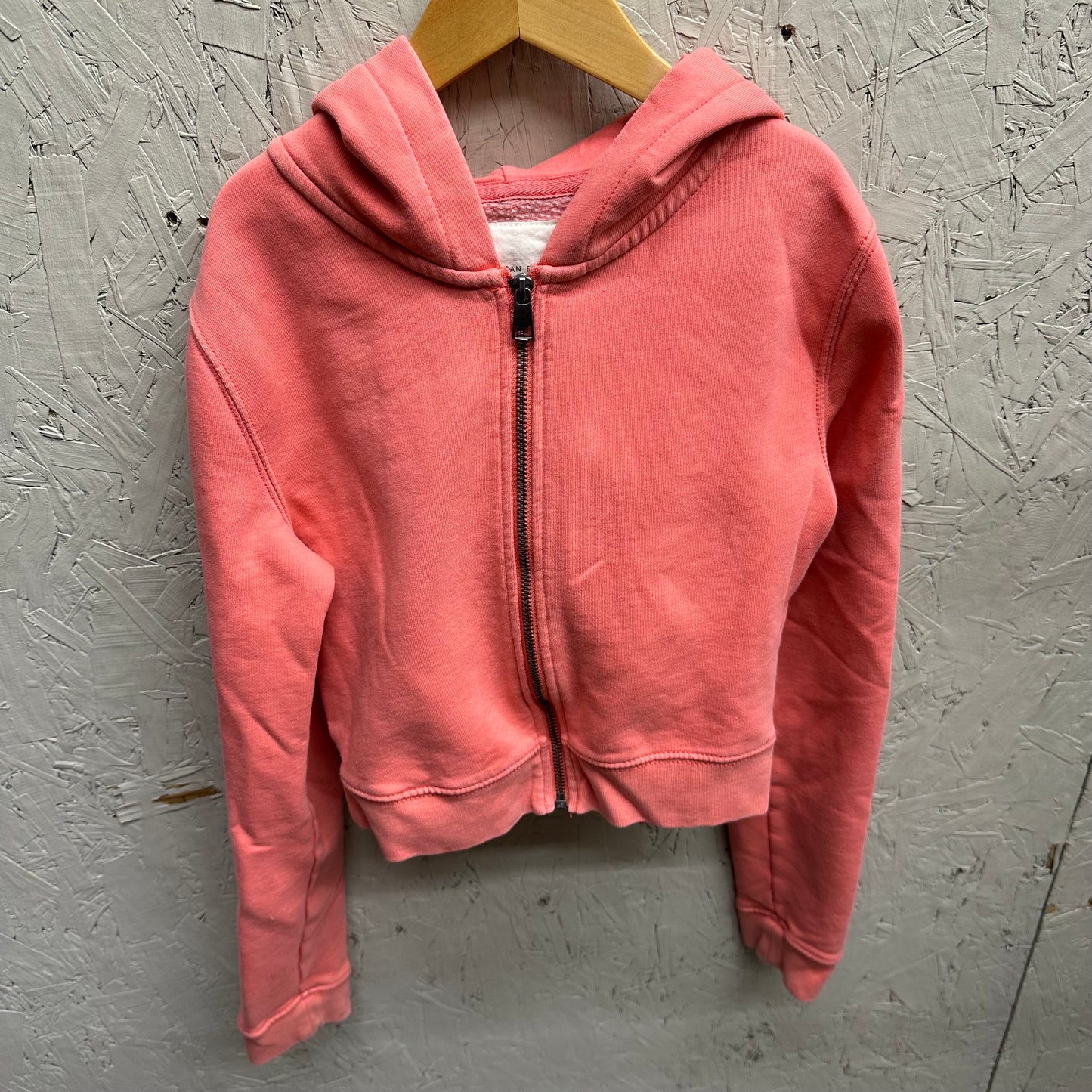 EUC American Eagle XS Coral Cropped Zip Up