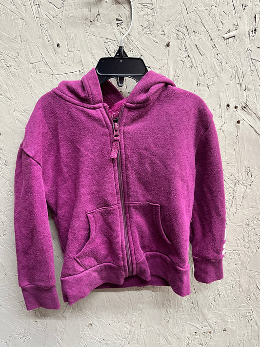 EUC George 4/5Y Purple Zip “Girl Crew” Sleeve Hoodie