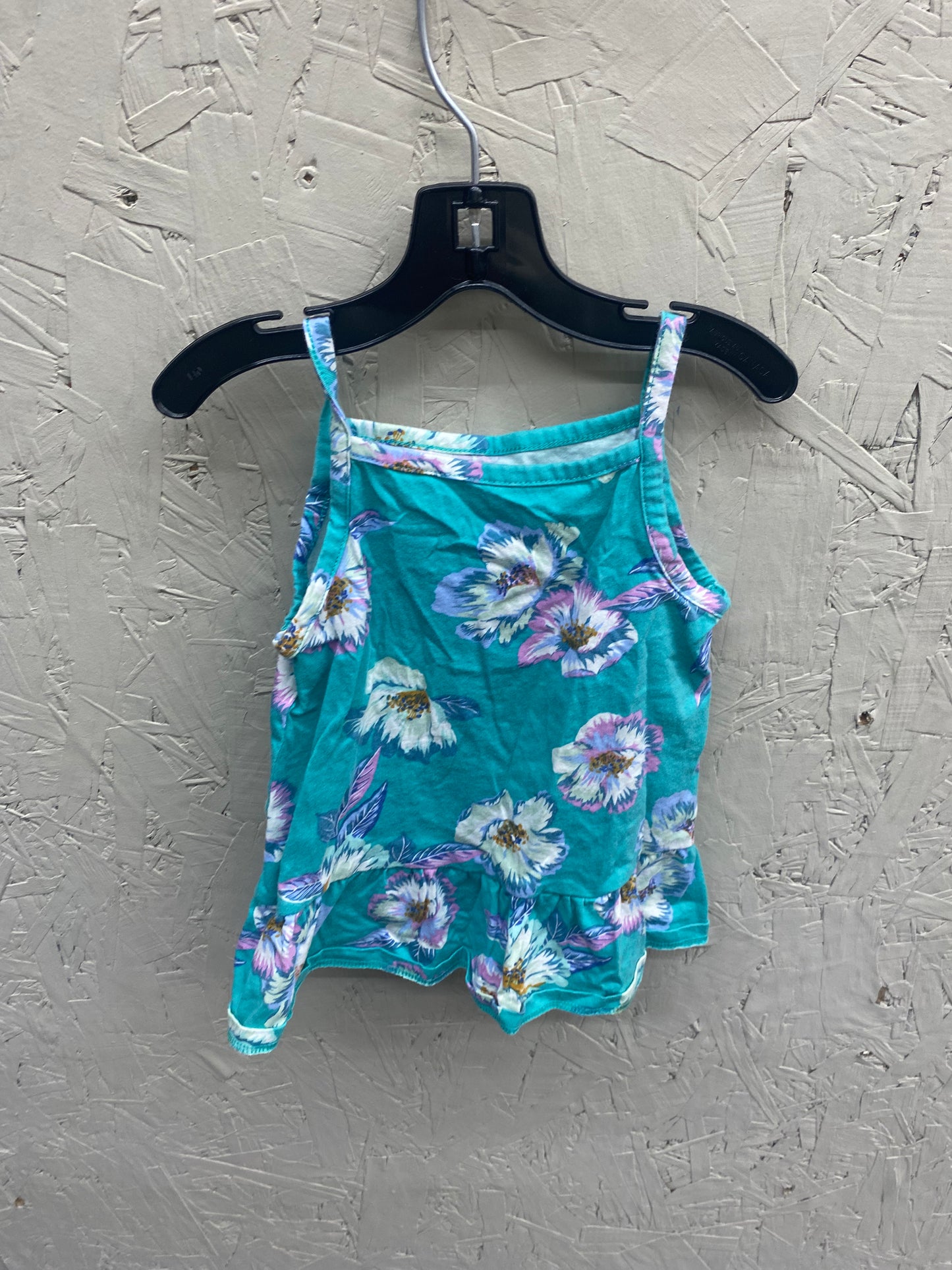 EUC Carters 2T mint sleeveless floral shirt