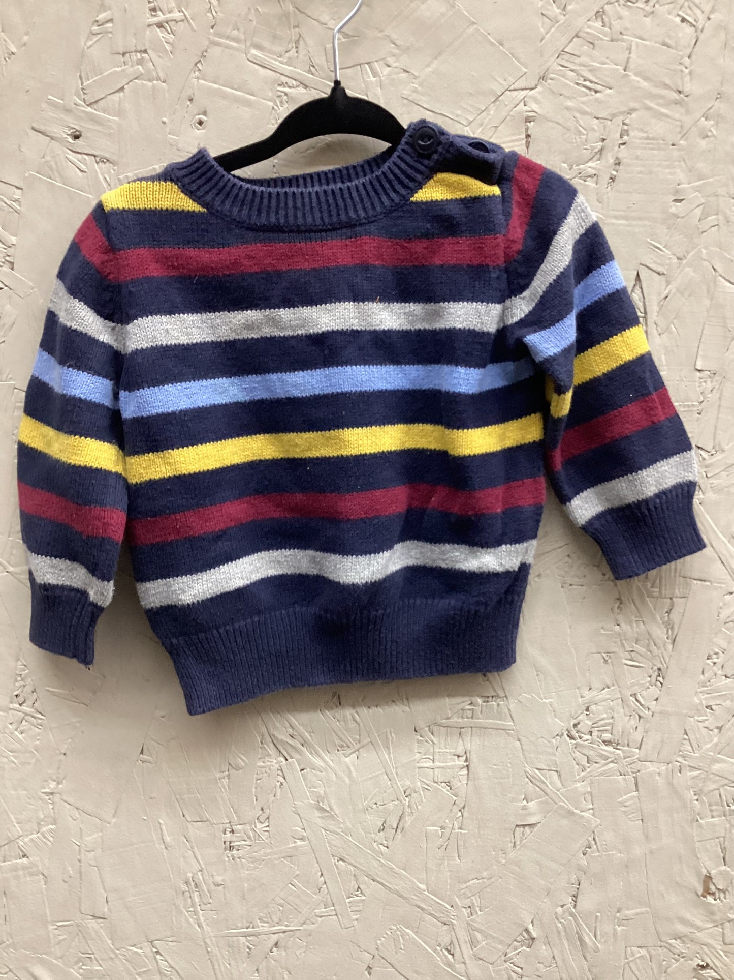 EUC Gap 6-12M Navy with Stripes Knitted Sweater