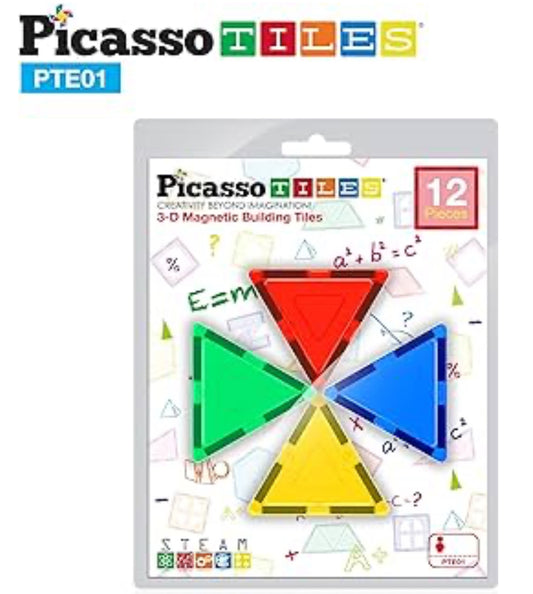 Picasso Tiles 12 Piece 3-D Magnetic Building Tiles