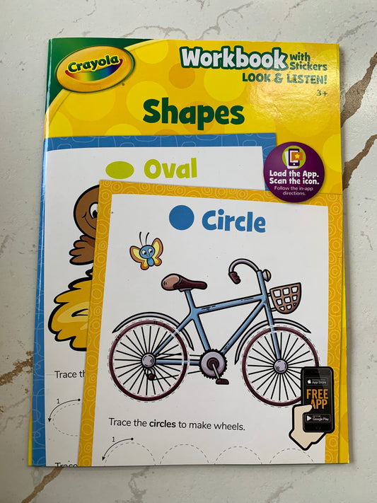 Crayola Shapes Workbook with Stickers