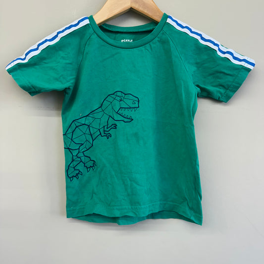 EUC Pekkle 3T Green Dino Shirt