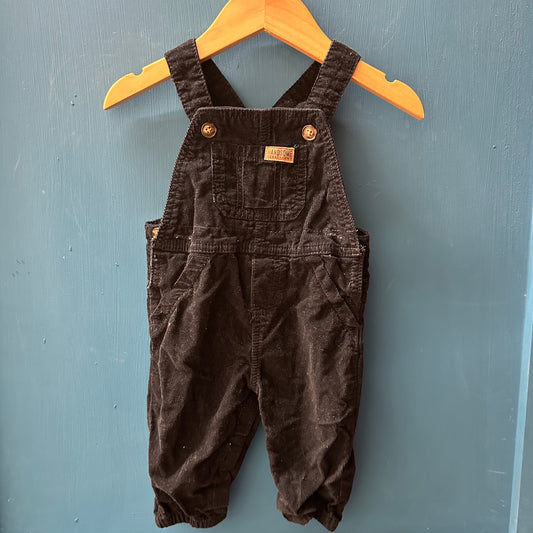 EUC Carters Black Corduroy Overalls