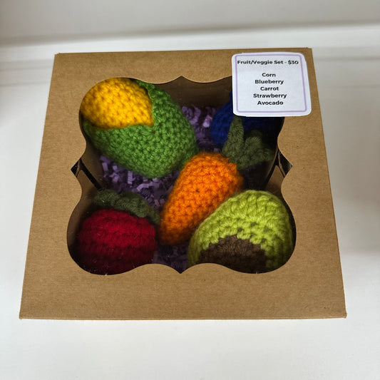 Crocheted
 Fruit & Veggie Set