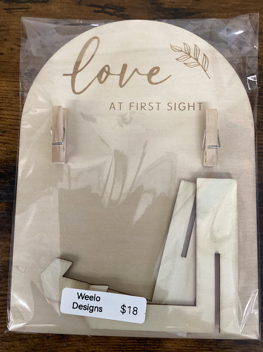 Love at First Sight Wooden Frame