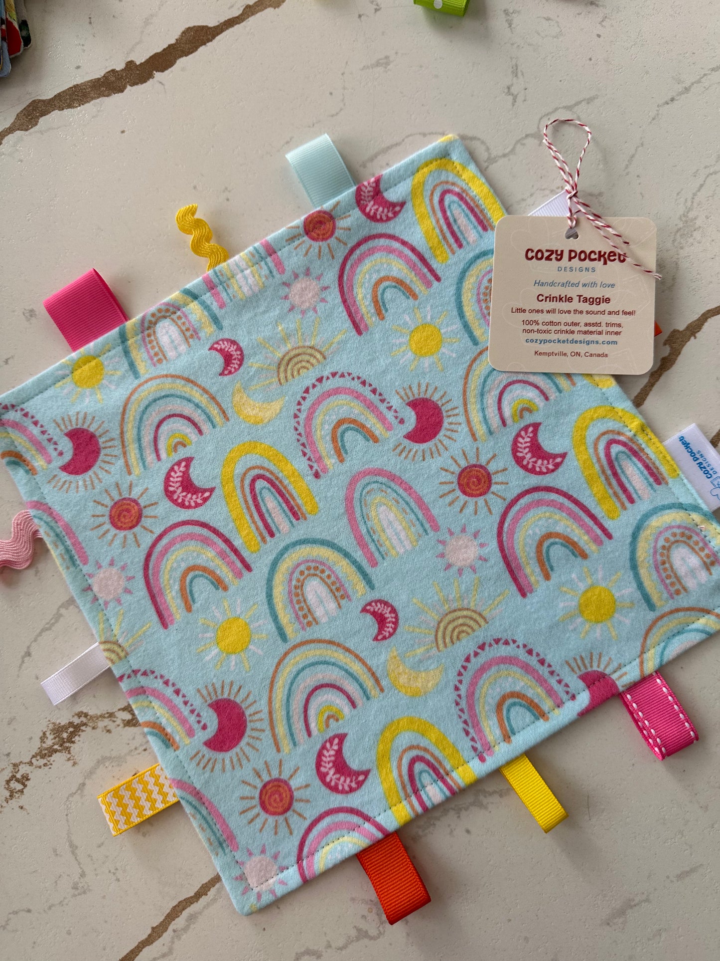 Cozy Pocket Designs Crinkle Taggie